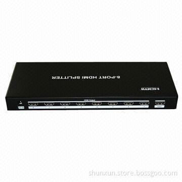 1 x 8 HDMI Splitter, Supports 3D Format with 4 x 2K Resolution